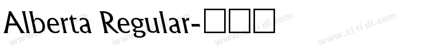 Alberta Regular字体转换